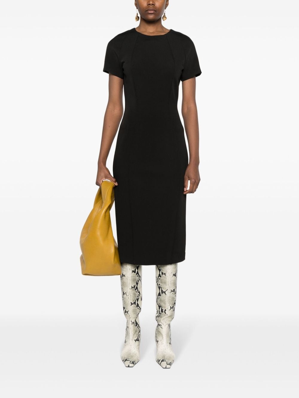stretch-design midi dress - 2