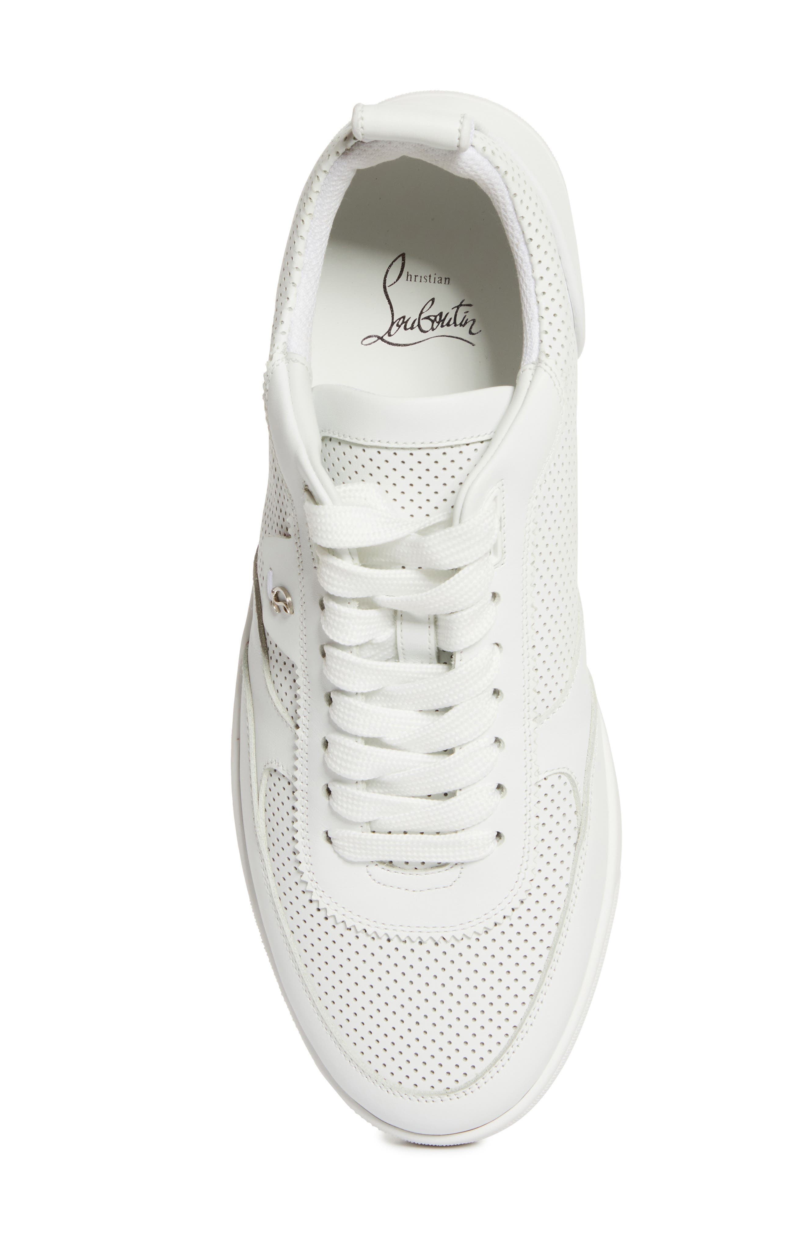 Christian Louboutin Tutti Rui Perforated Sneaker in White at Nordstrom - 5