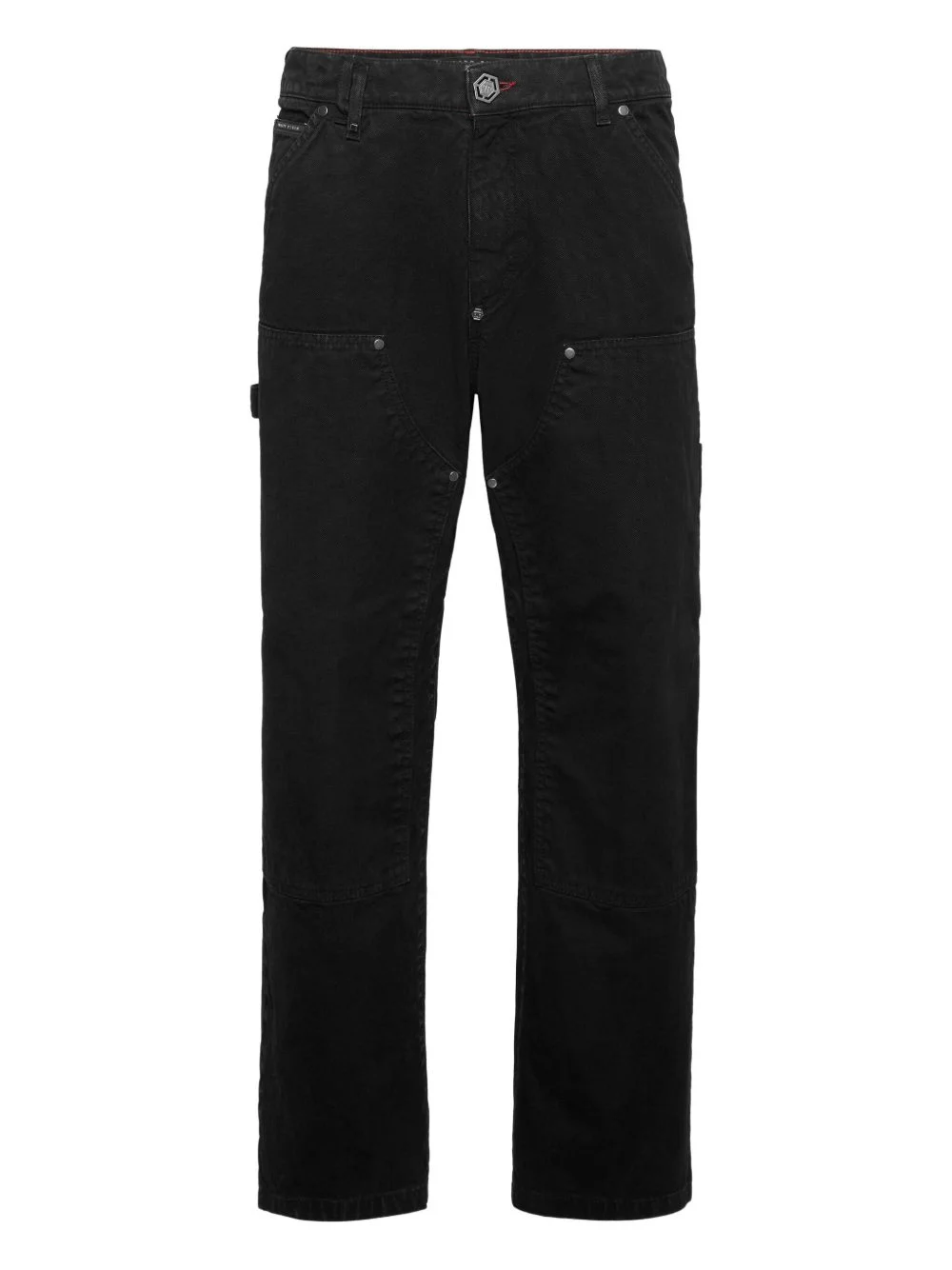 logo-plaque carpenter pants - 1