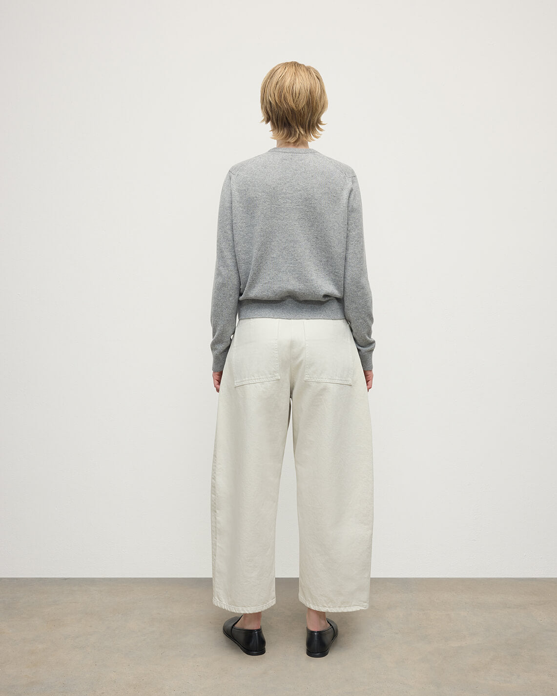 Classic Cashmere Grey V Neck Jumper - 4