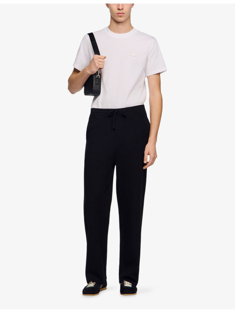 Sandro Straight-Leg Elasticated-Waist Knitted Jogging Bottoms outlook