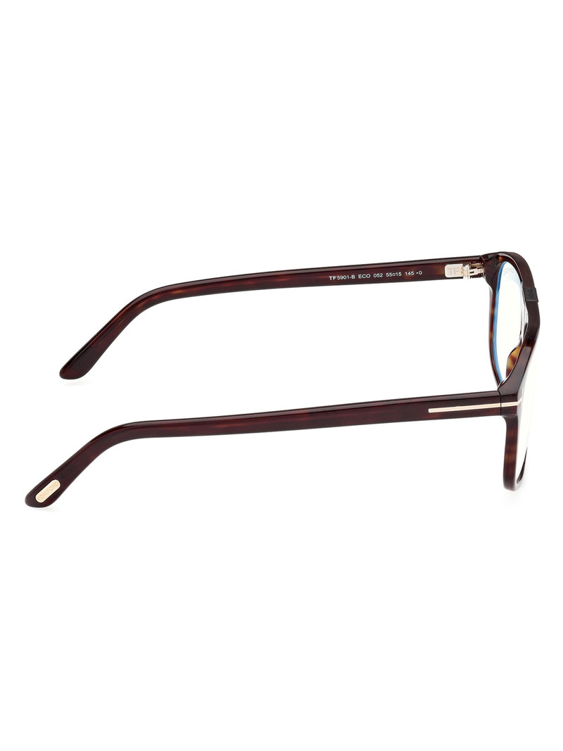 Men's 55MM Pilot Blue Block Glasses - Dark Havana Blue 7