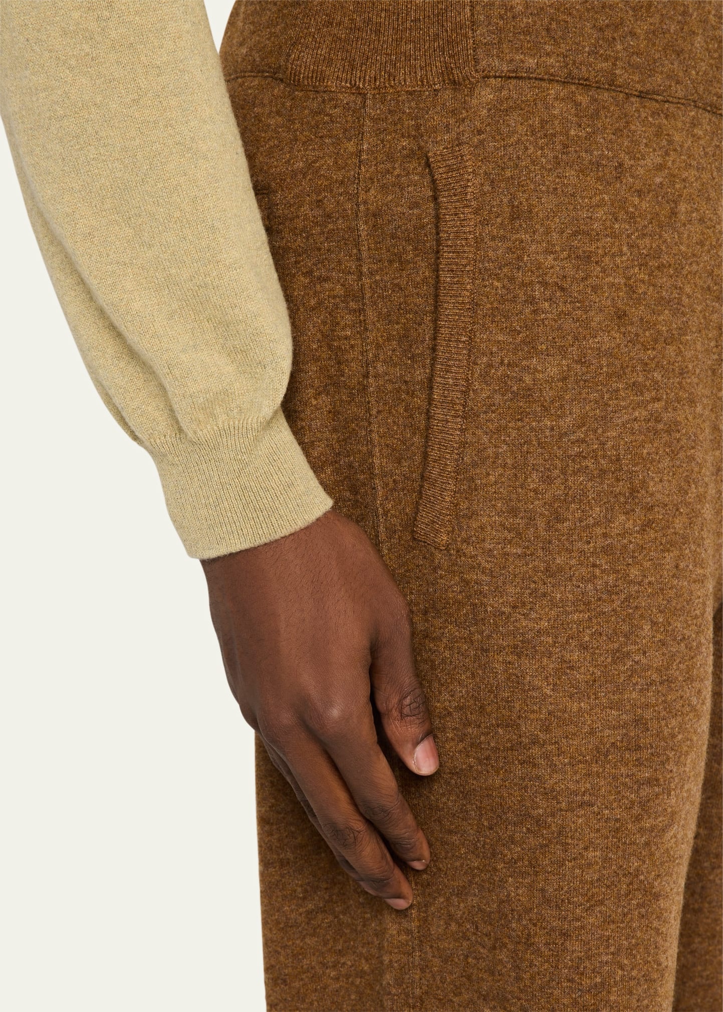 Men's Rio Bodro Novalis Cashmere Melange Pull-On Pants - 5