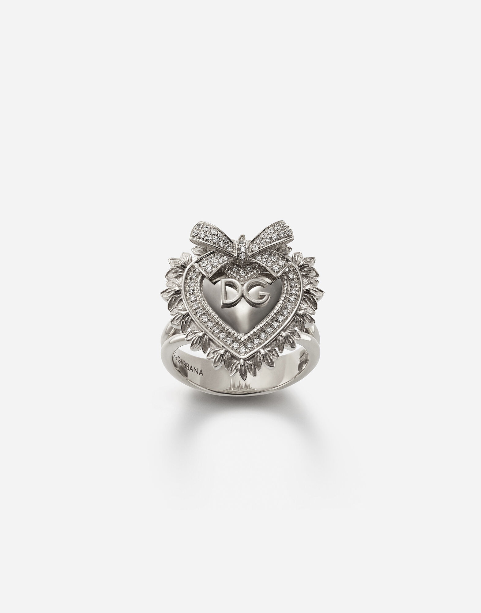 Devotion ring in white gold with diamonds - 1