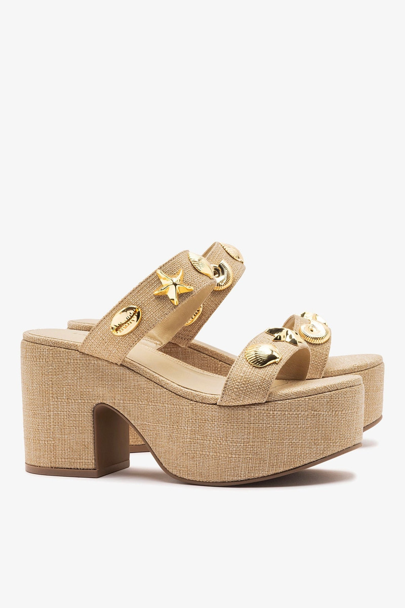 Madison Platform Sandal Beige Raffia 3