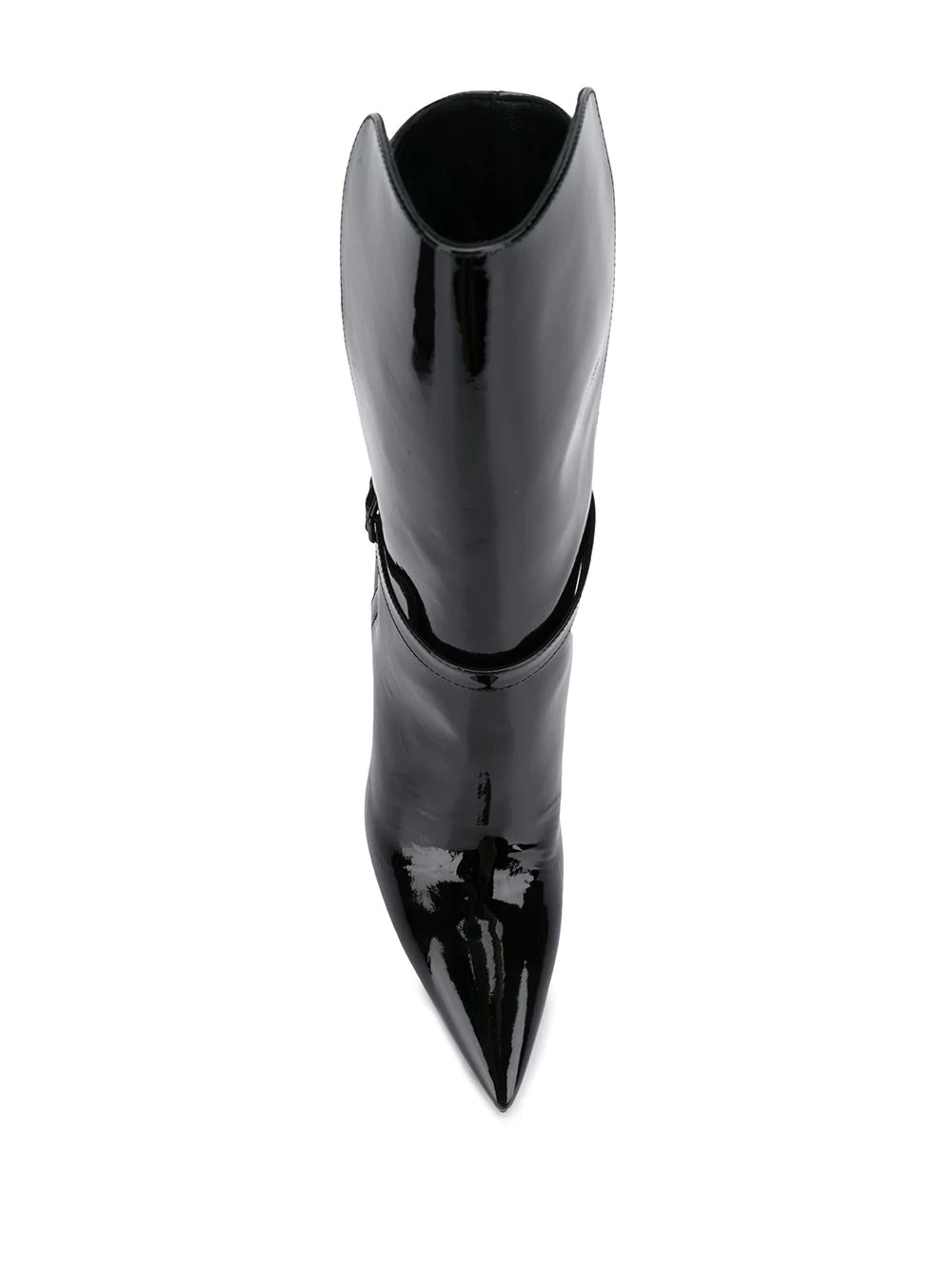 pointed patent 110mm boots - 4