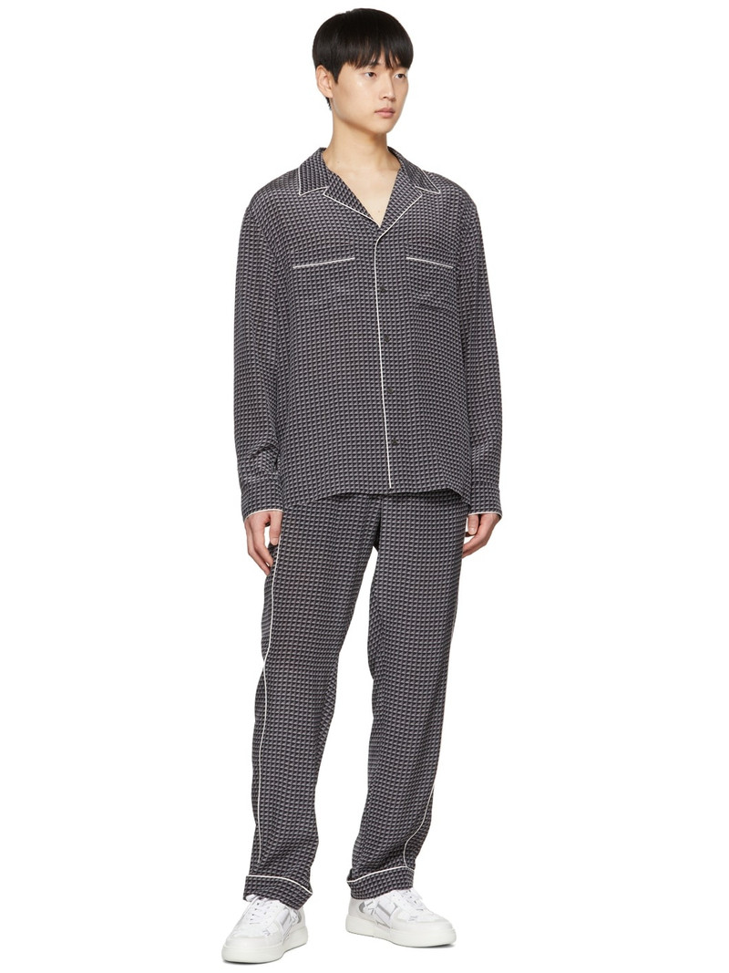 Valentino Gray Ministud Printed Pyjama Shirt outlook