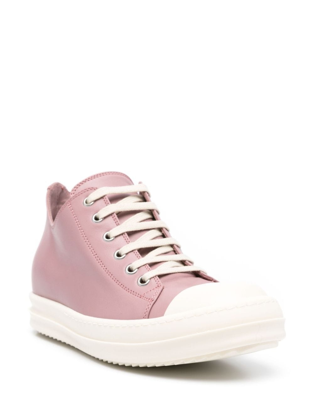 lace-up leather sneakers - 2