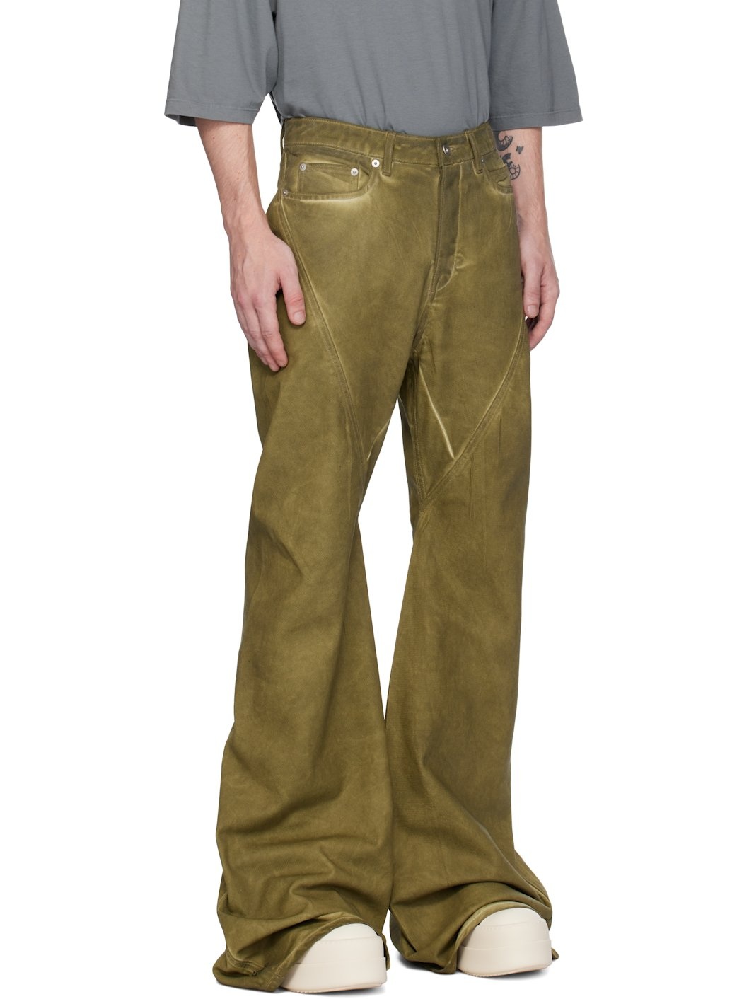 Khaki Porterville Bias Bootcut Jeans - 2