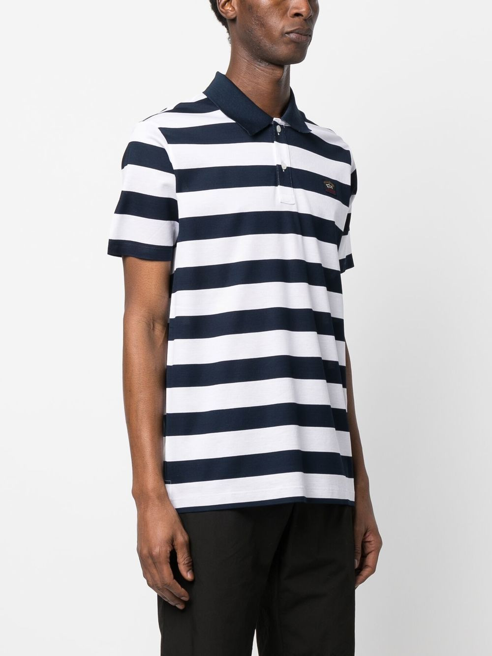 striped piqué polo shirt - 3
