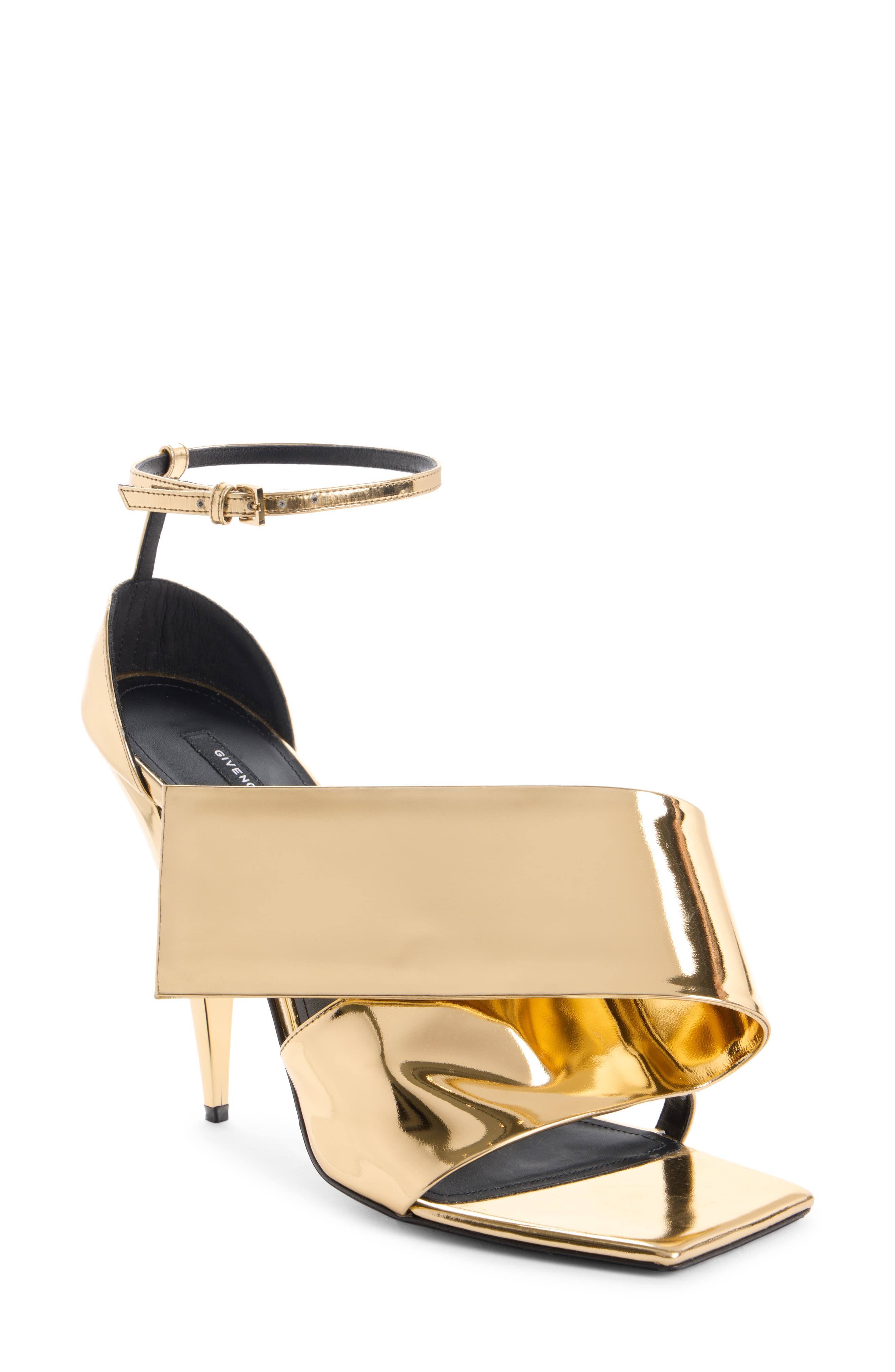 Givenchy Twisted Ribbon Ankle Strap Sandal in Golden at Nordstrom - 1