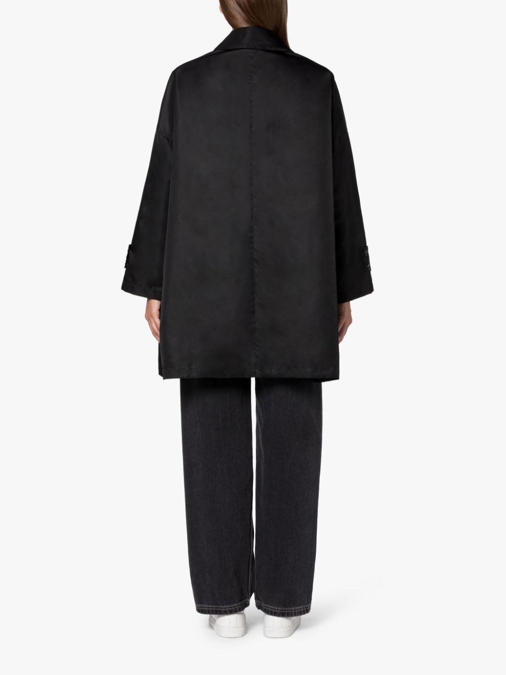 HUMBIE BLACK NYLON OVERCOAT - 3