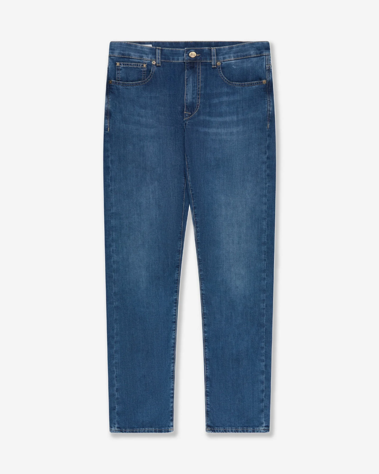 Slim fit stretch denim five-pocket trousers - 1