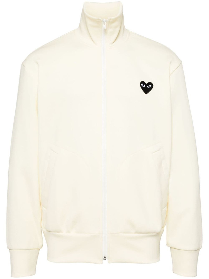 heart-print jersey track jacket 1