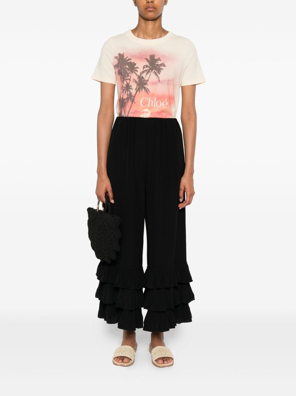 crepe de chine trousers - 2