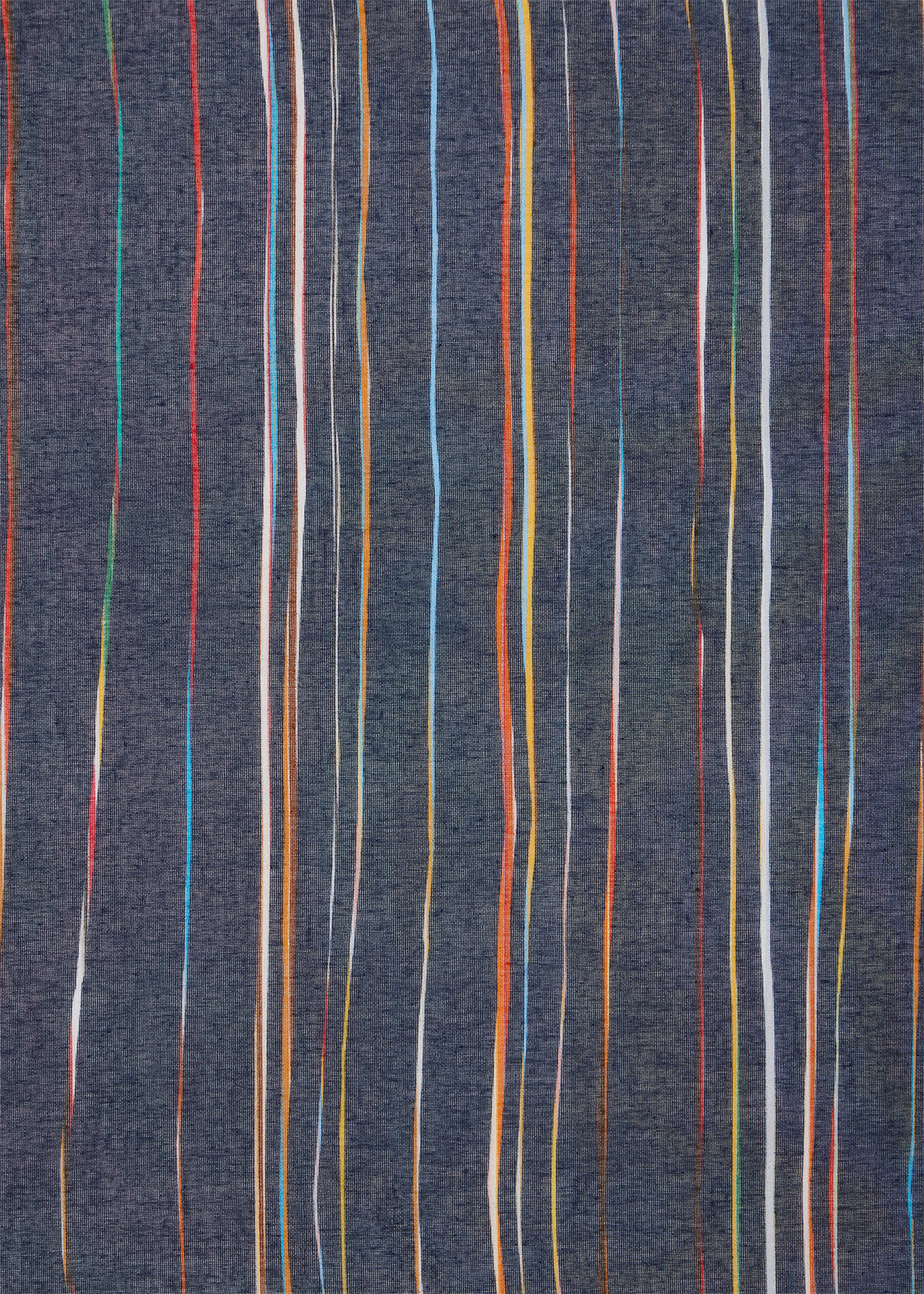 Navy 'Signature Pinstripe' Cotton Pocket Square - 3