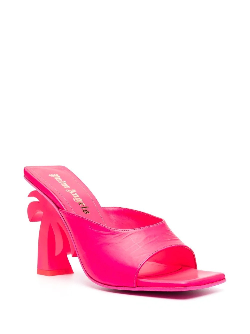 Palm square-toe mules - 4