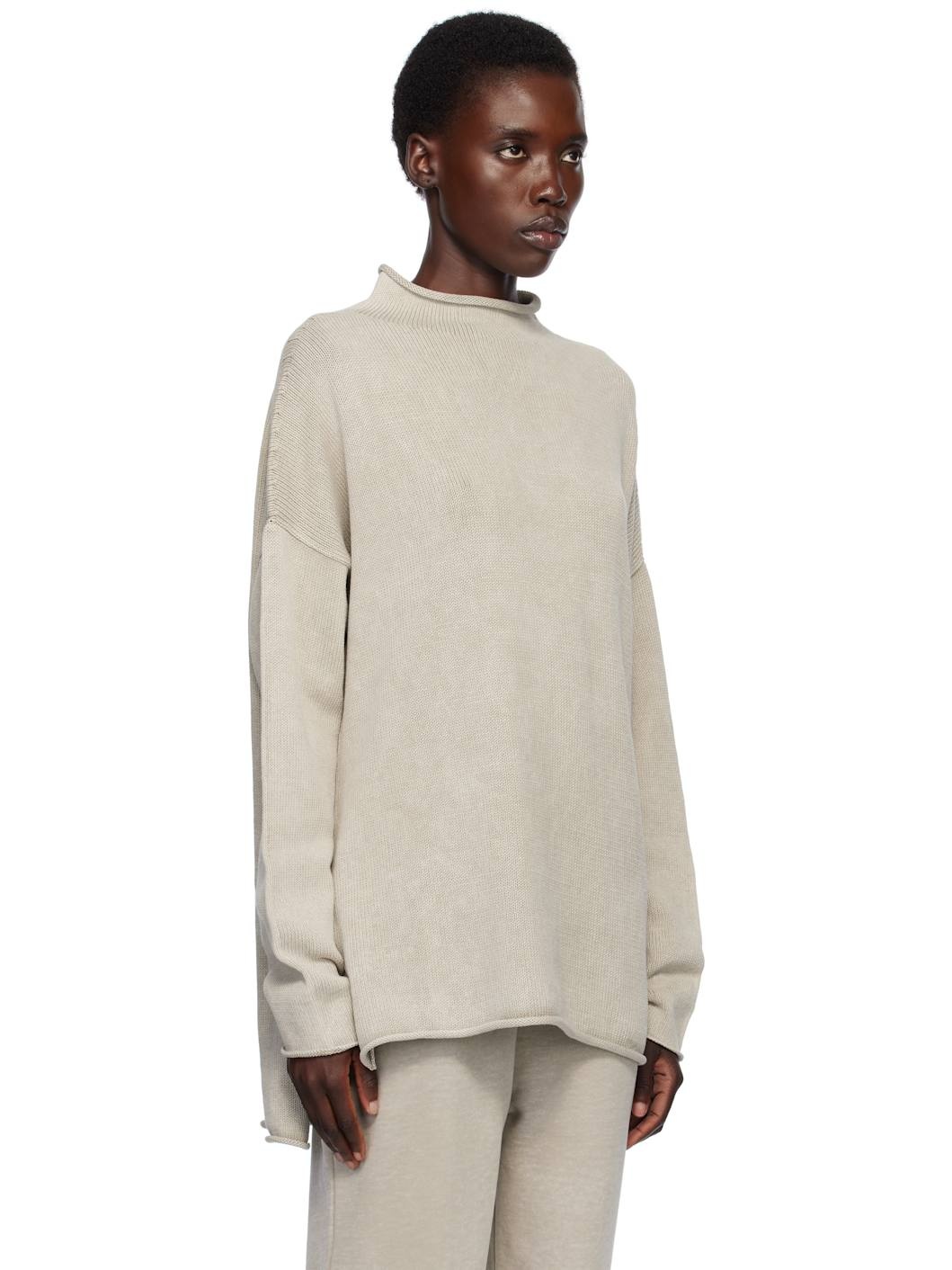 Beige Fade Rollneck Sweater - 2