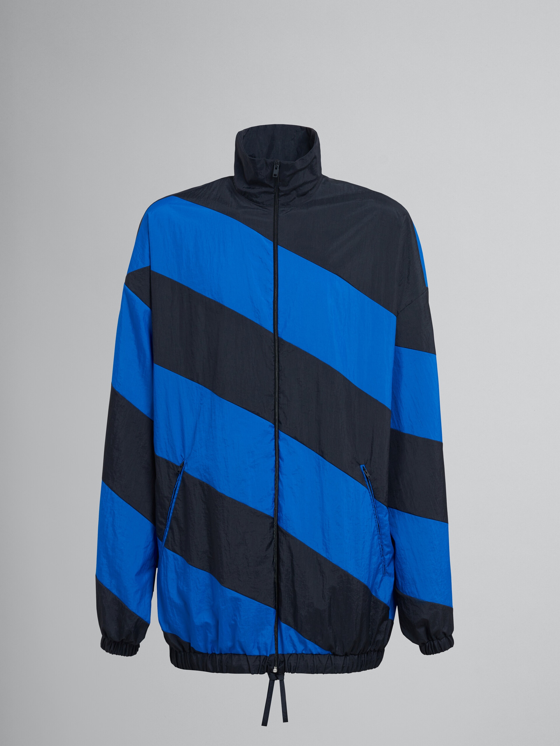 LIGHTWEIGHT CRINKLED NYLON WINDBREAKER - 1