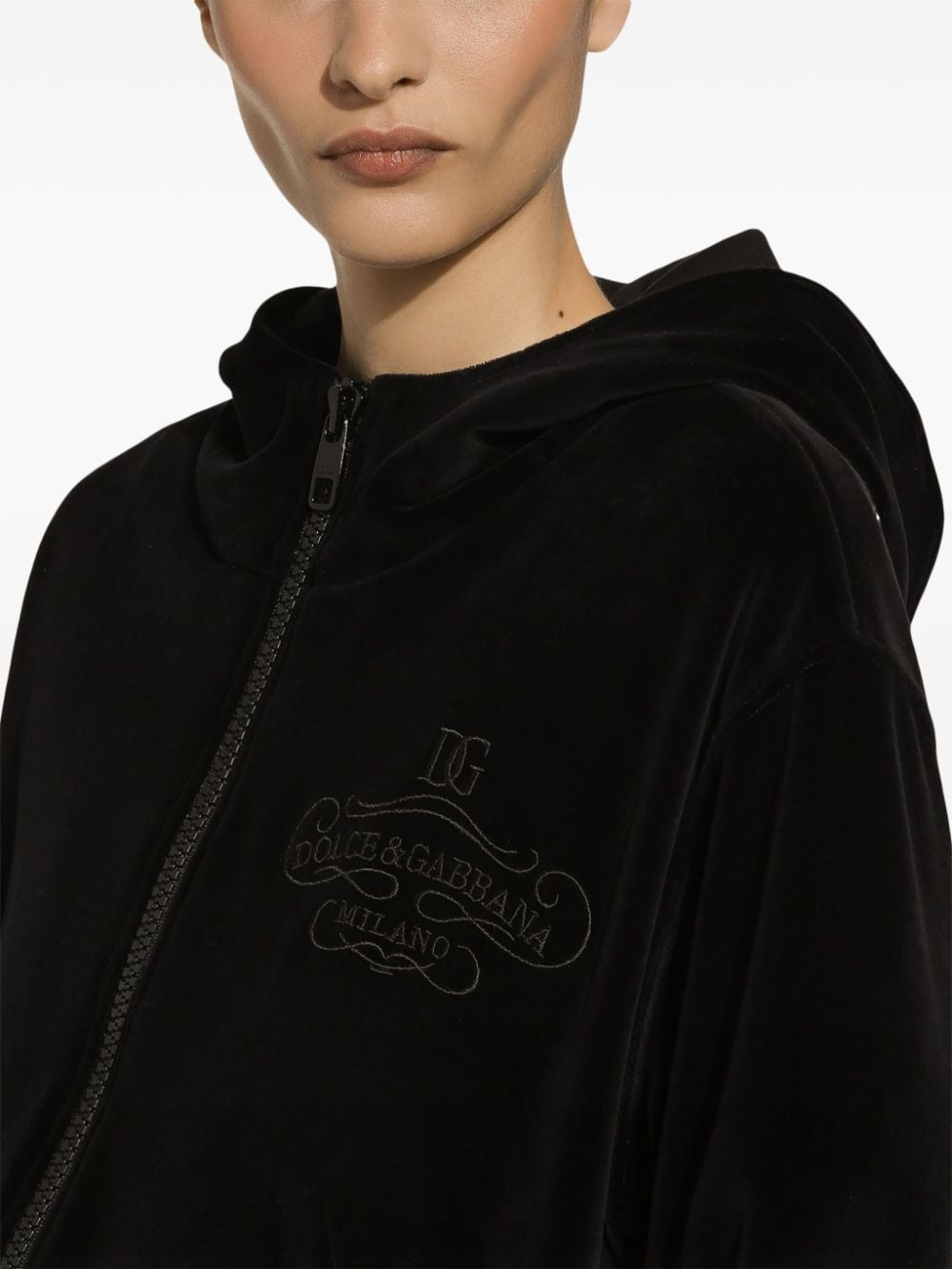 logo-embroidered hoodie - 4