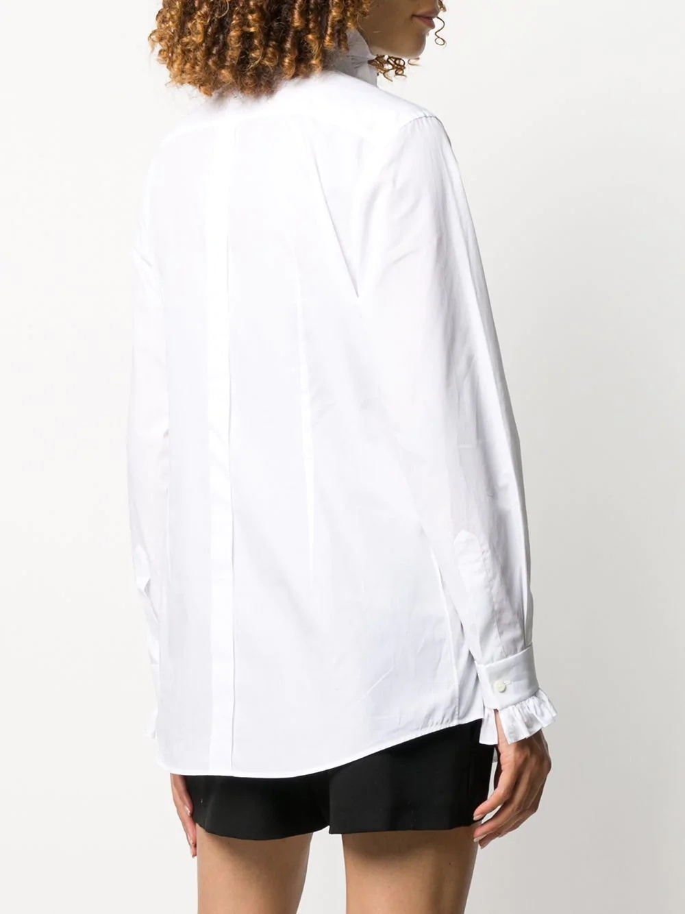 ruched-details poplin shirt - 4