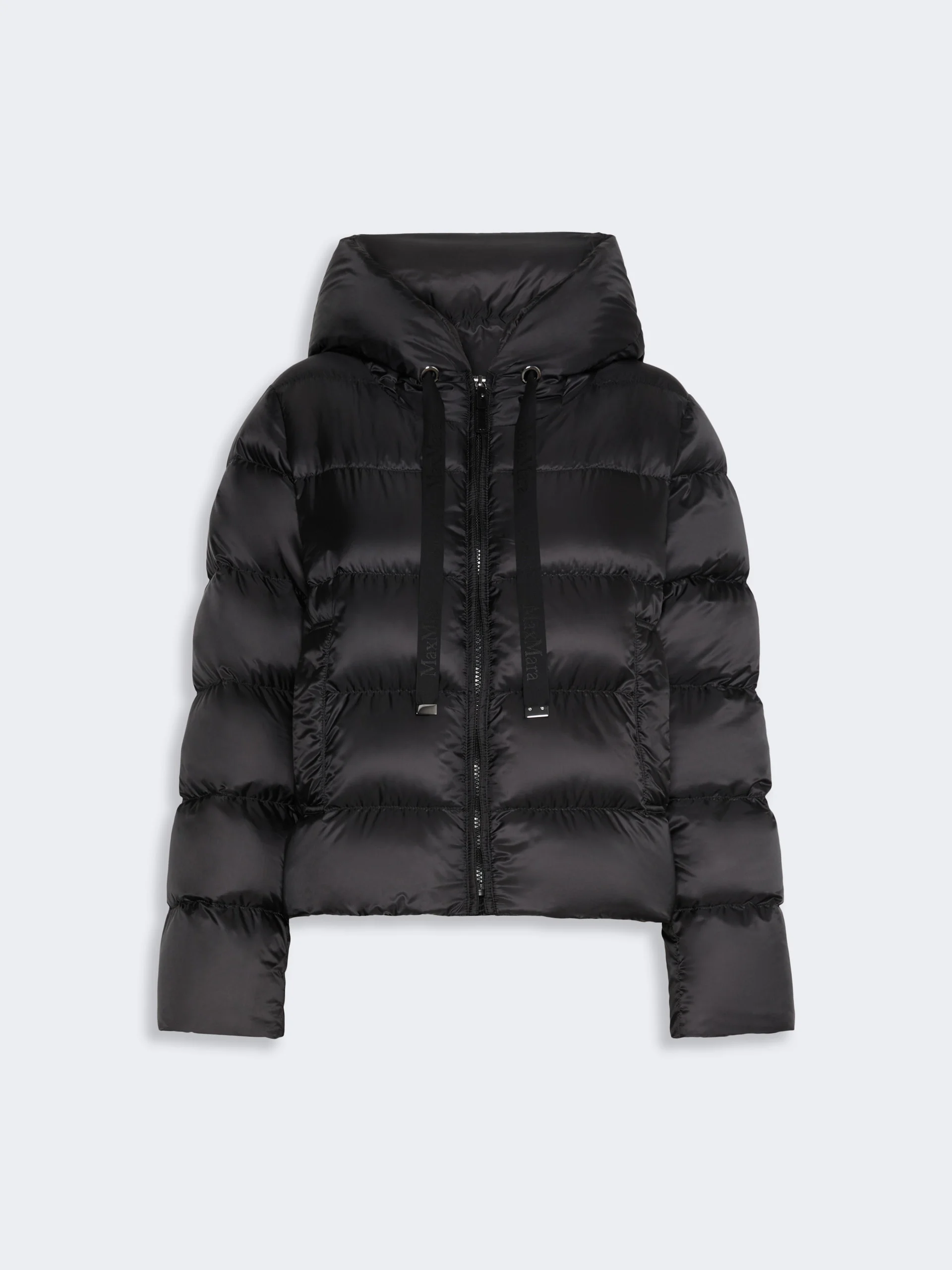 OCEANO Short water-repellent plain-weave fabric puffer jacket - BLACK - 1