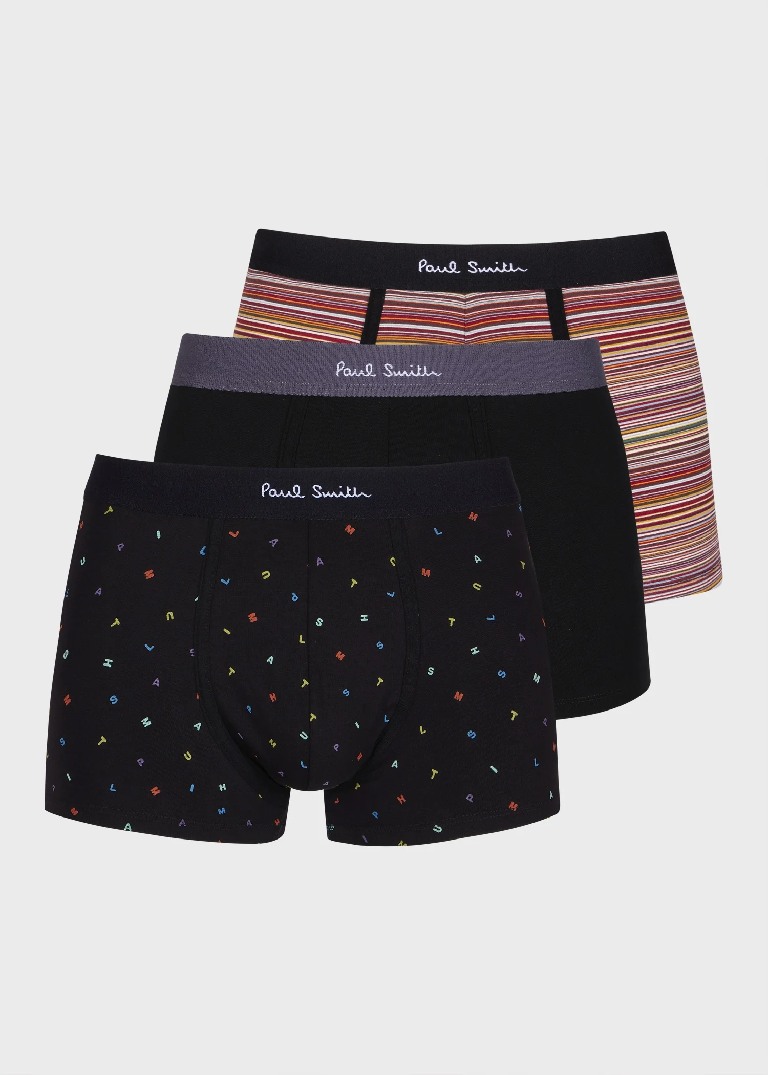 'Signature Stripe' Mix Boxer Briefs Three Pack - 1
