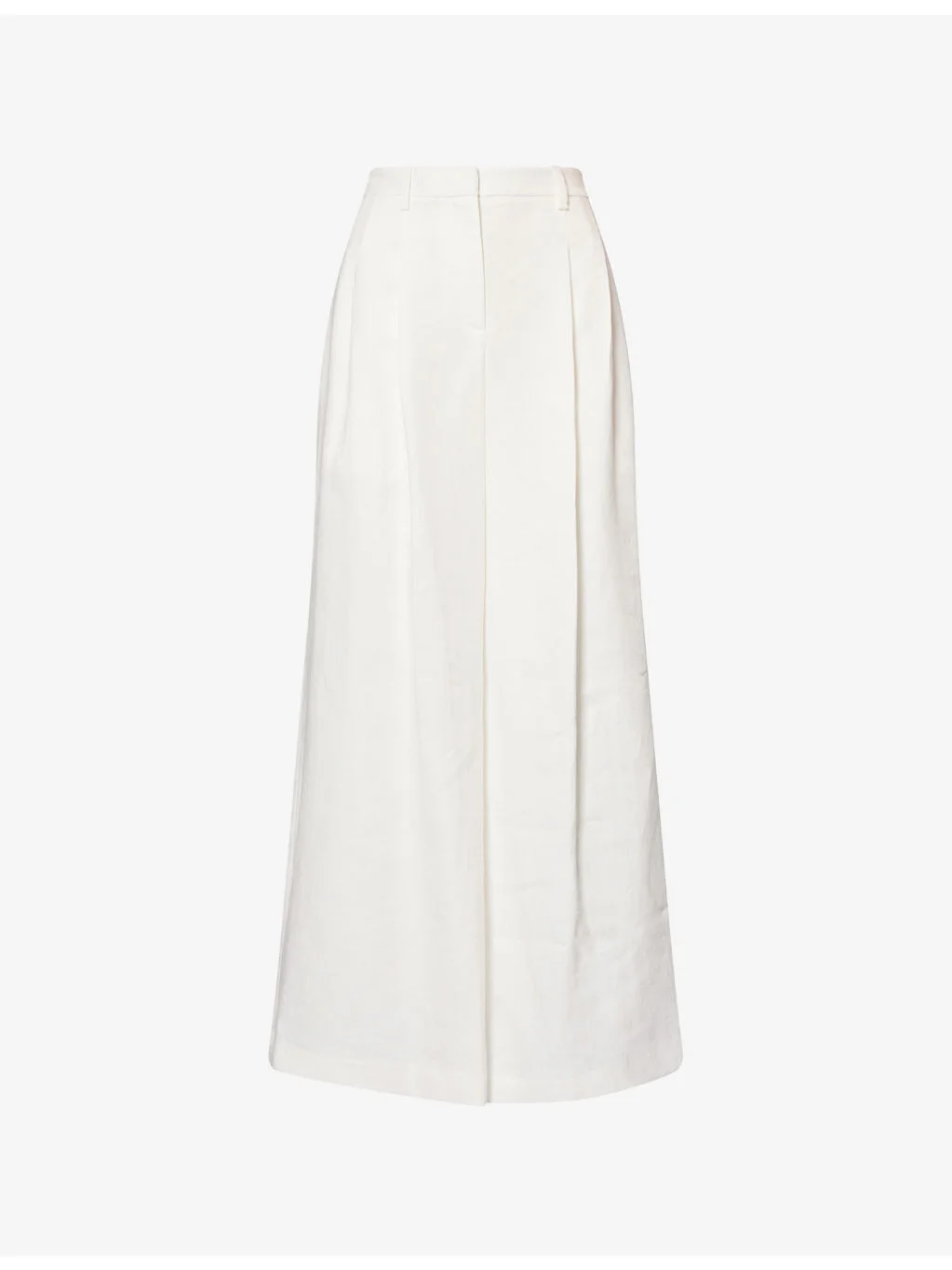 Avery Wide-Leg Pleated Linen Trousers - 1
