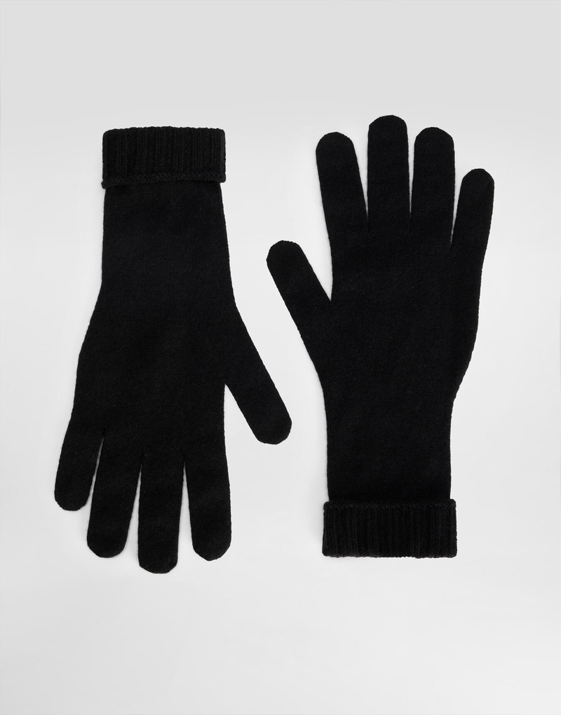 Cashmere knit gloves 1