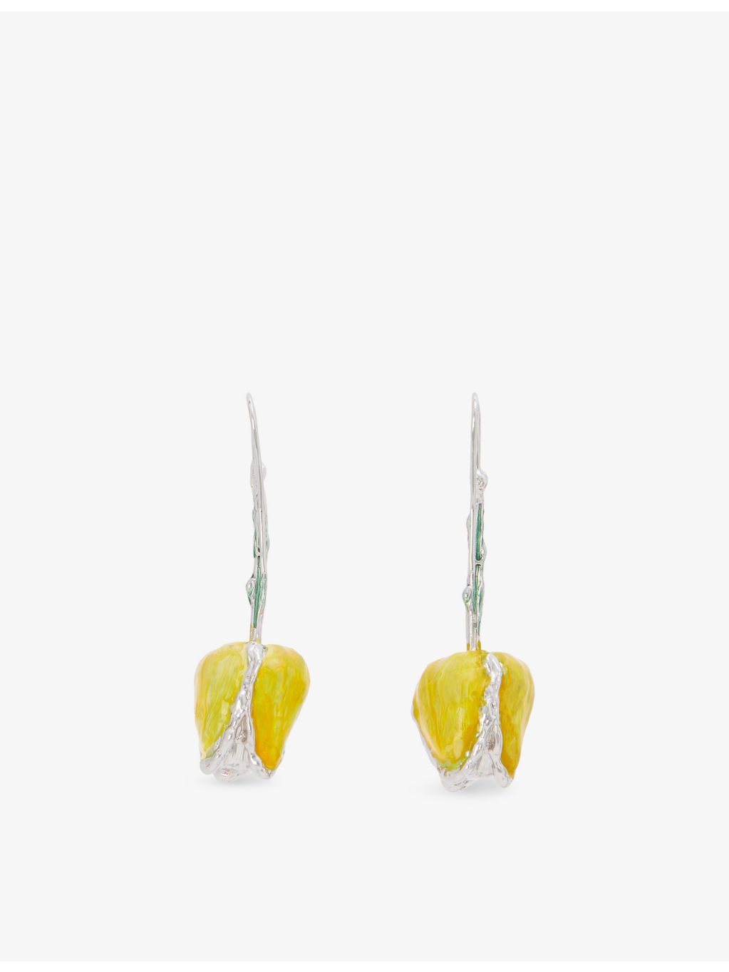 Tulip Enamelled Drop Earrings - 4