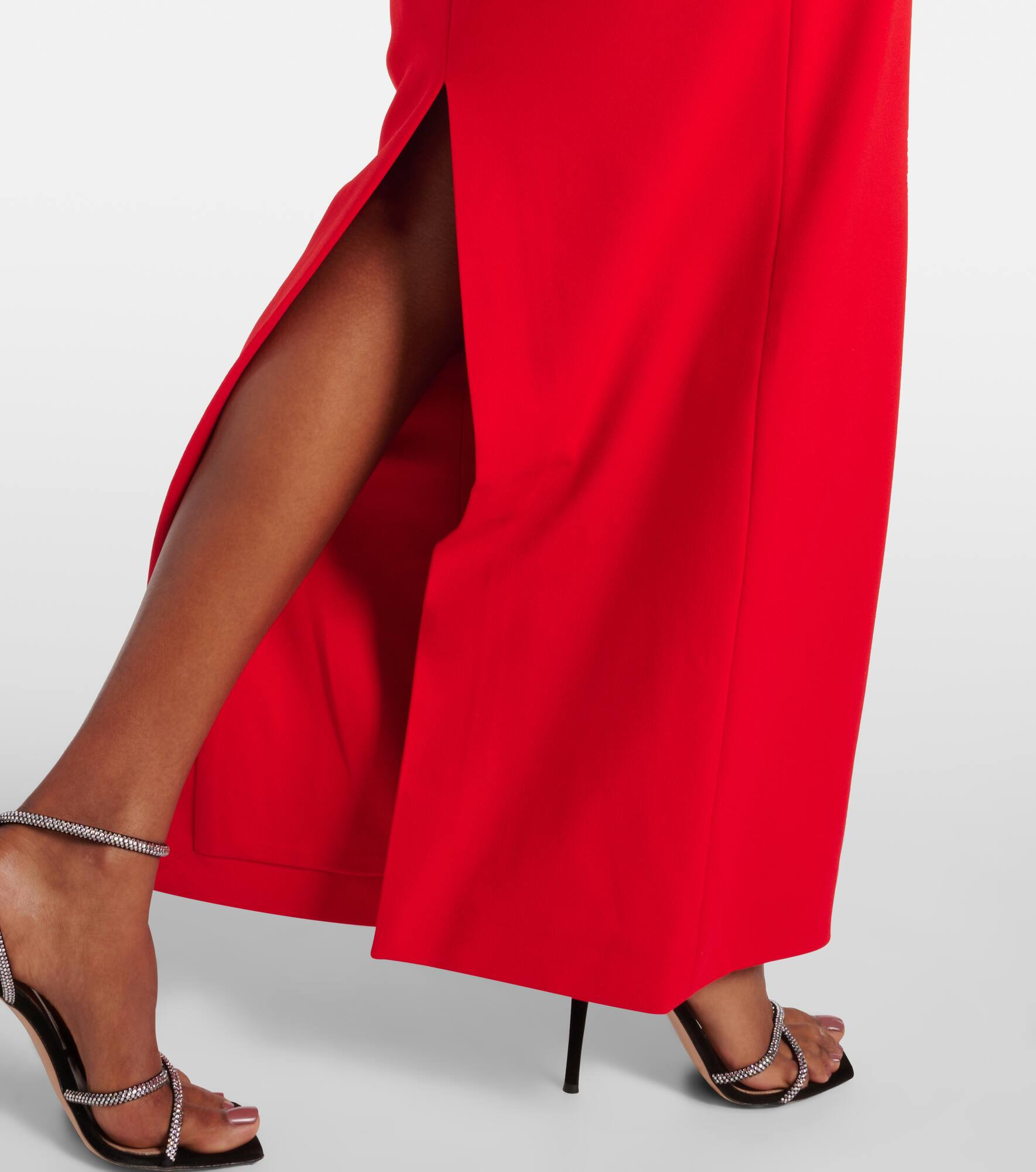 Talia off-shoulder crêpe gown - 6