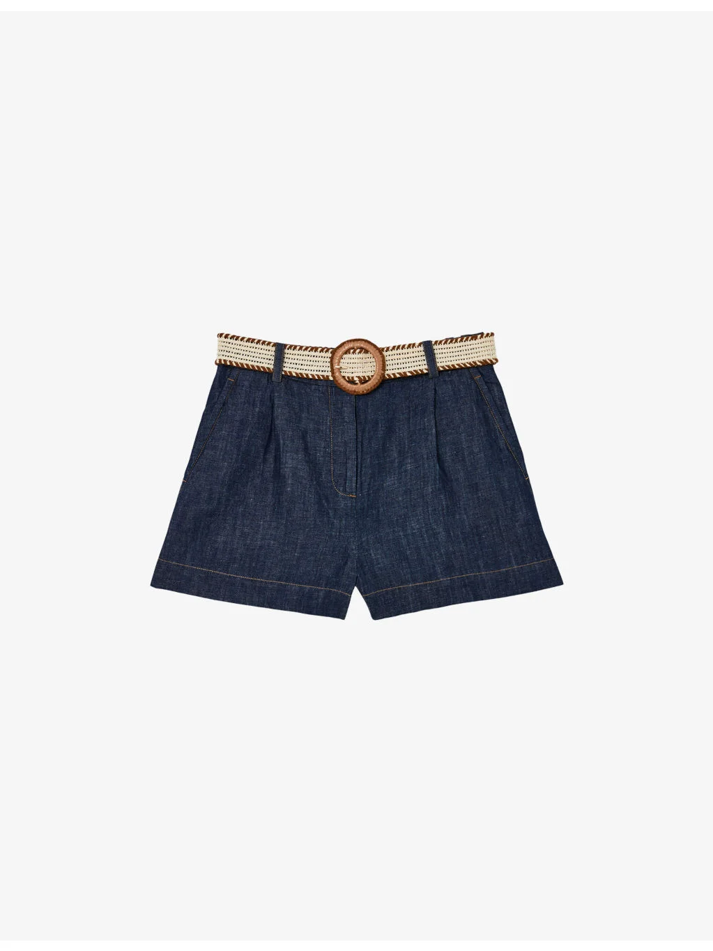 Beau Belted Linen Shorts - 1