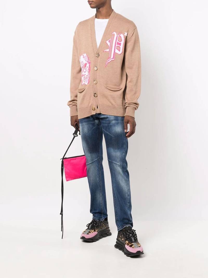 PHILIPP PLEIN merino wool cardigan outlook