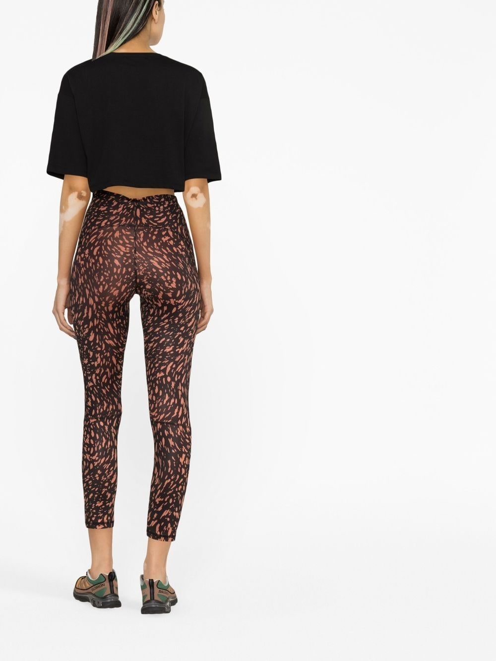 graphic-print high-waisted leggings - 4