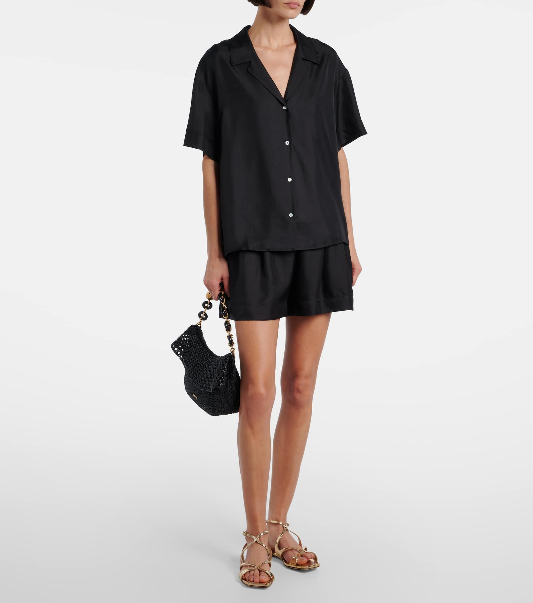 Zurich silk twill shorts - 2