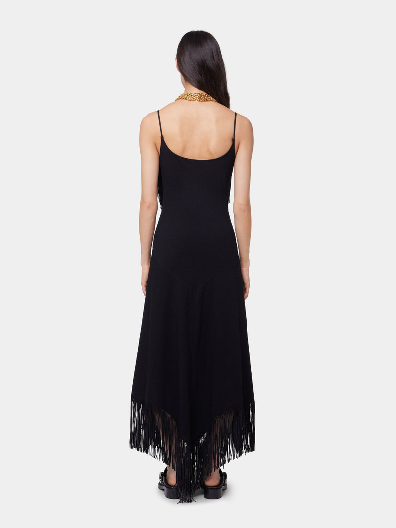 BLACK LONG DRESS IN CREPE 6