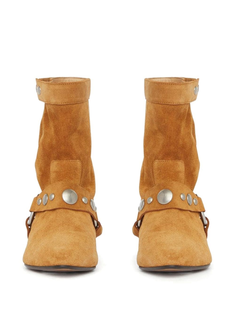 stud-embellished suede boots - 4