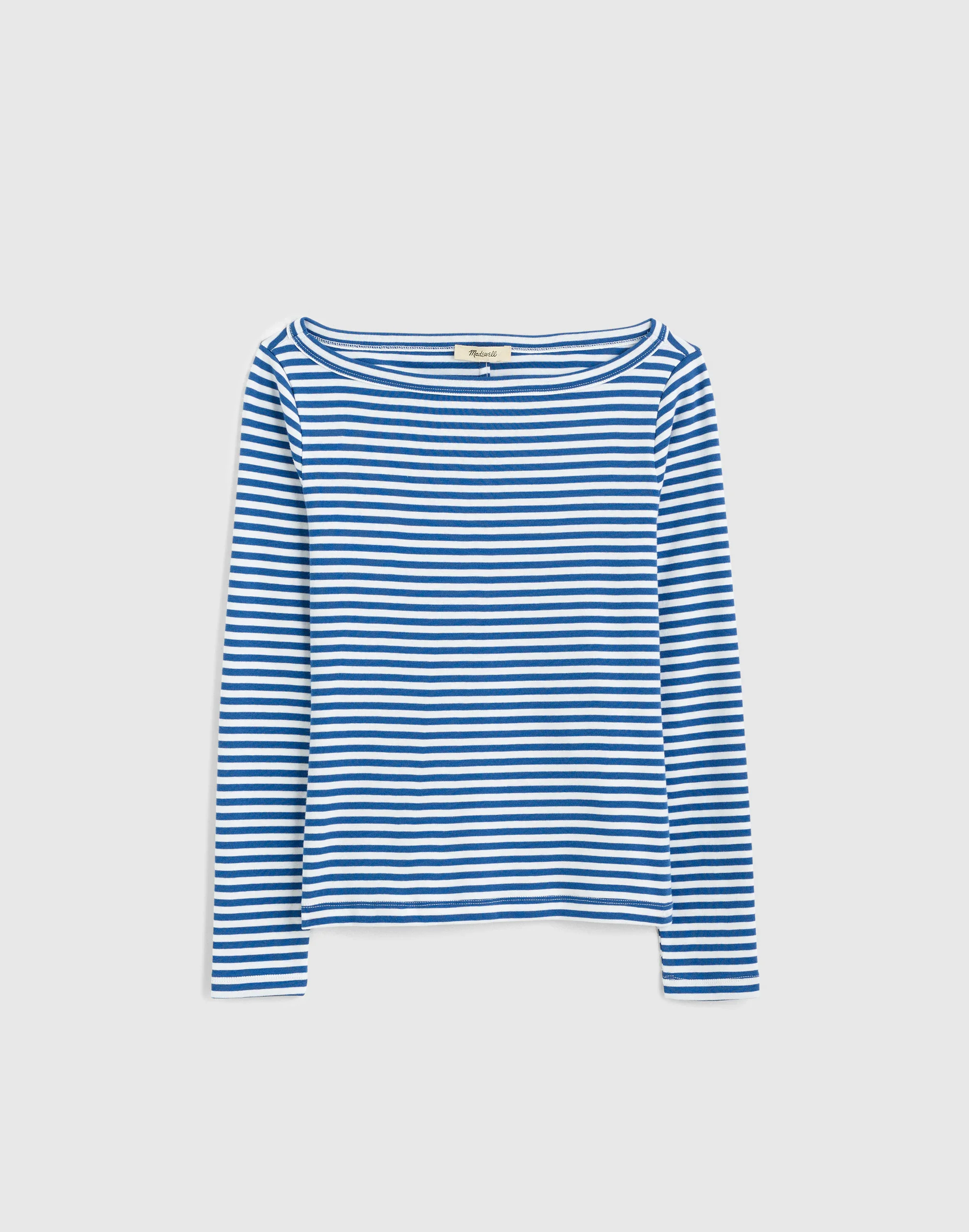 The '90s Boatneck Tee in Compact Cotton - 1