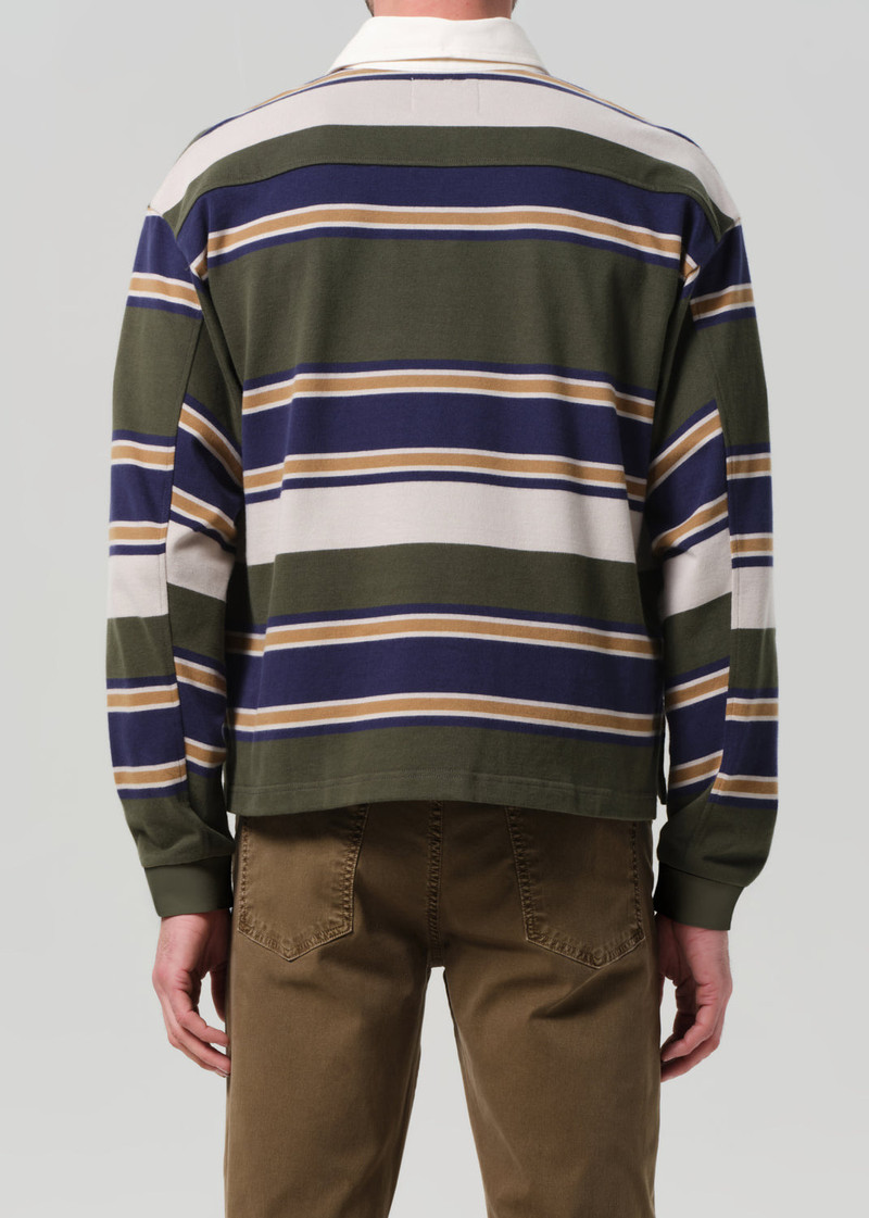 Rugby Shirt In Green Rugby Stripe 4
