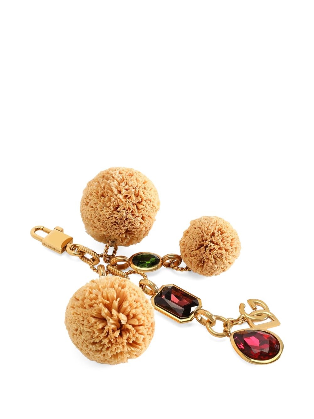 pom-pom charm keychain - 2