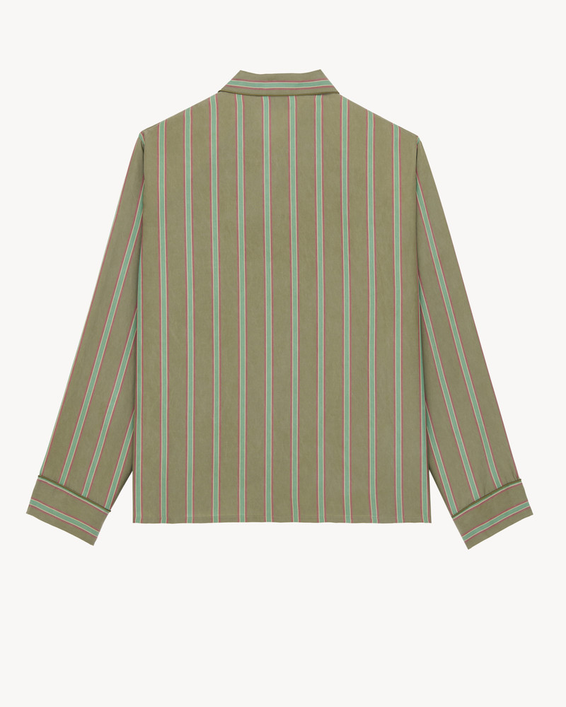 SAINT LAURENT PAJAMA TOP IN STRIPED CUPRO TWILL outlook