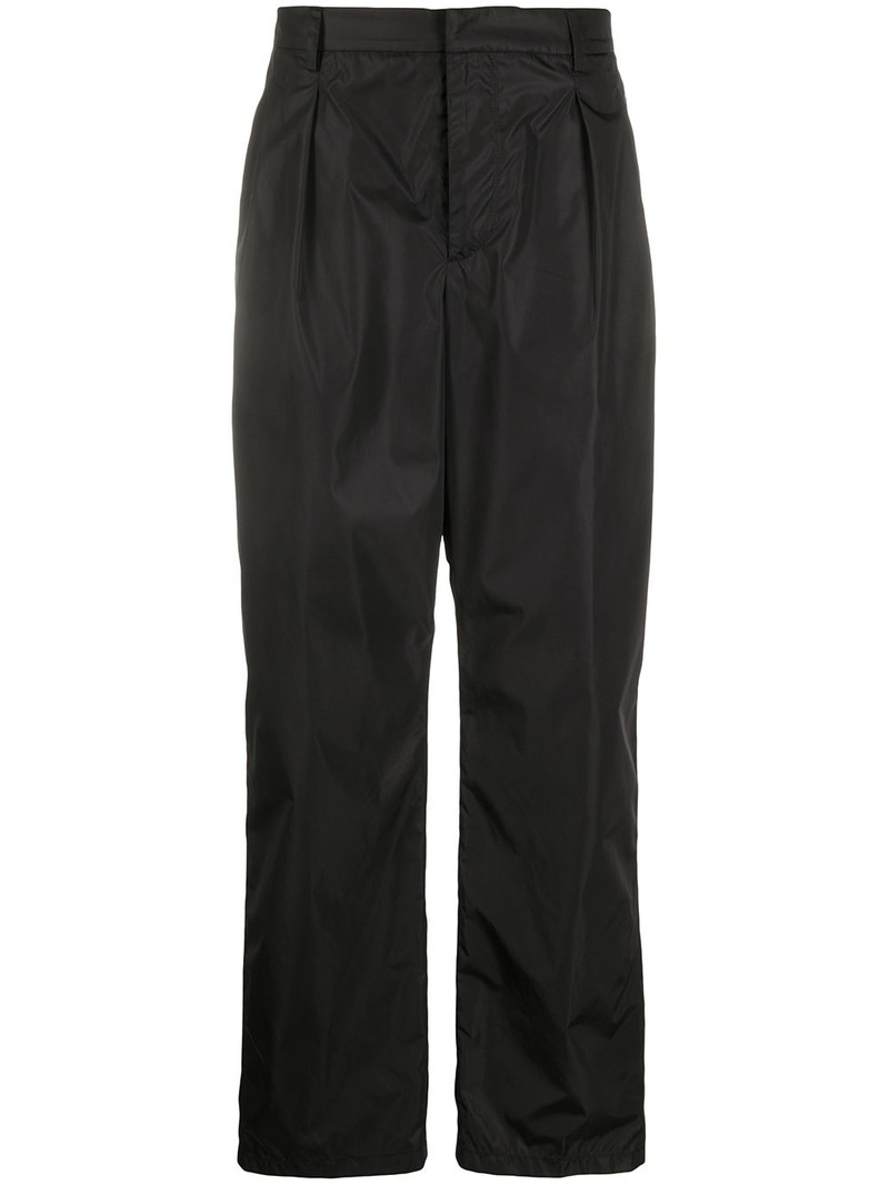 straight-leg nylon trousers 1