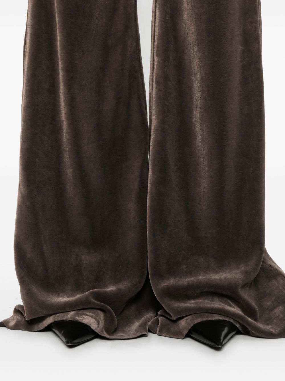 velvet flared trousers - 5