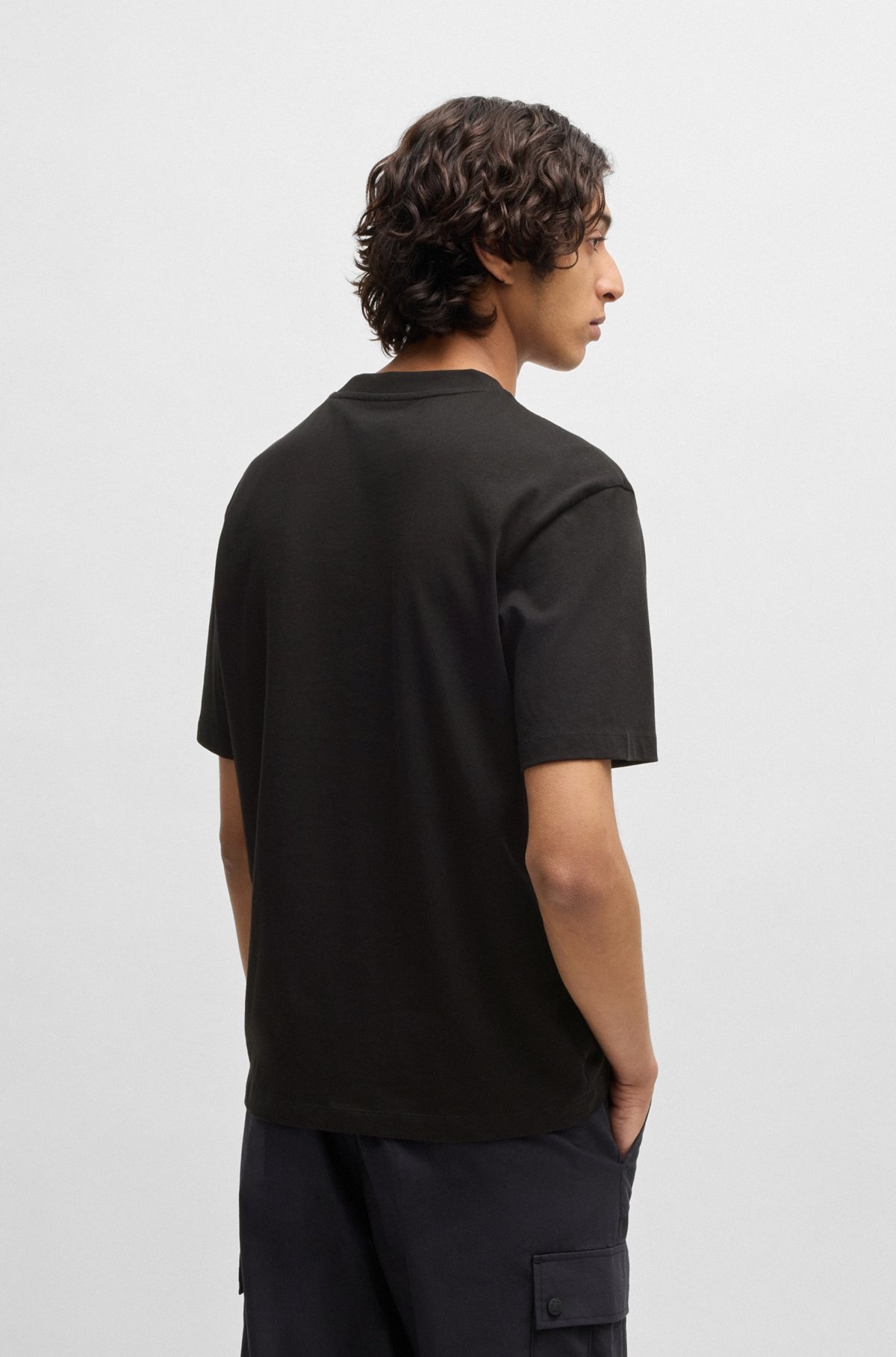 HUGO X RB COTTON-JERSEY T-SHIRT WITH DEGRADÉ BULL GRAPHIC - 5