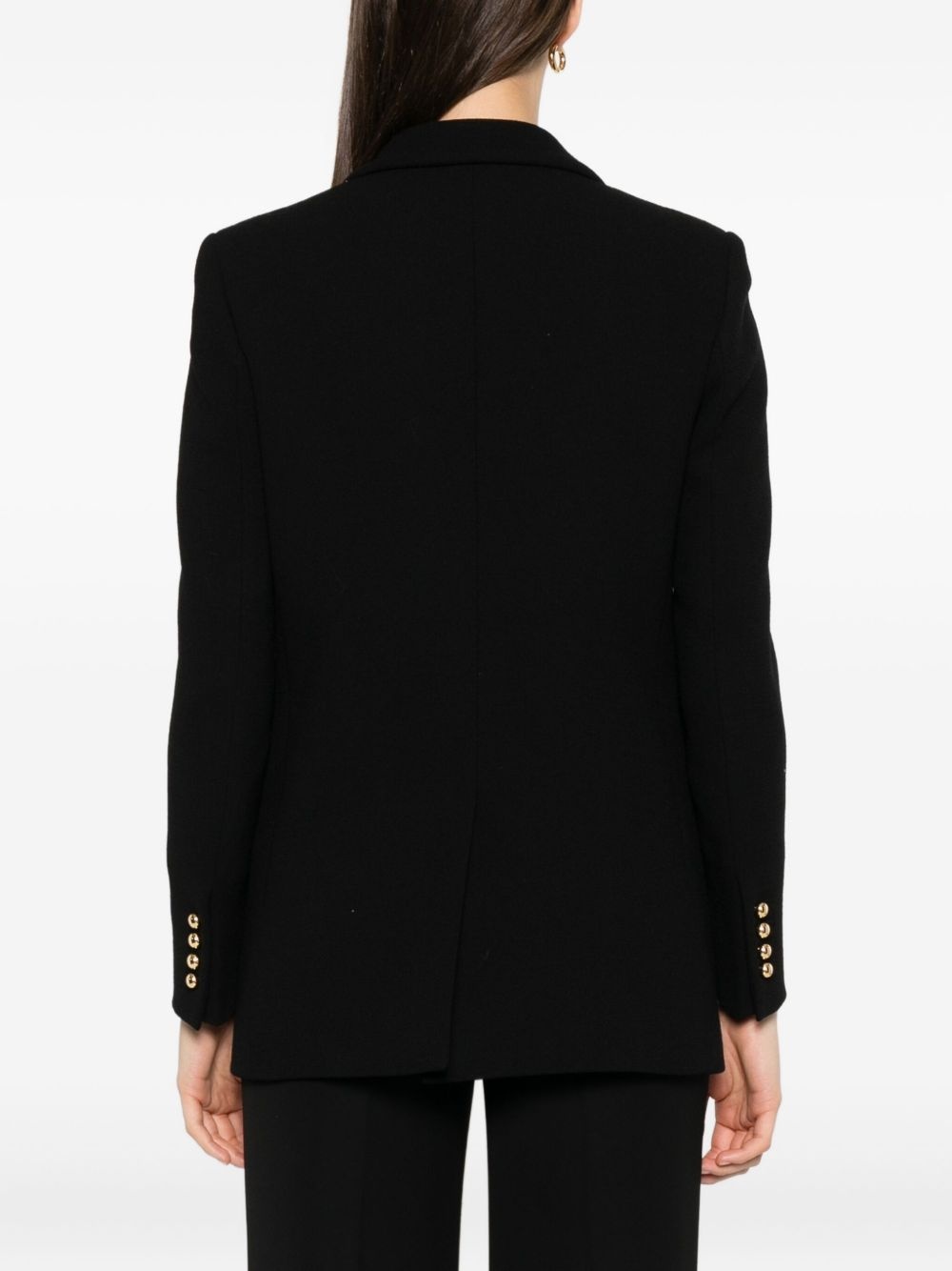 double-breasted v-neck blazer - 4
