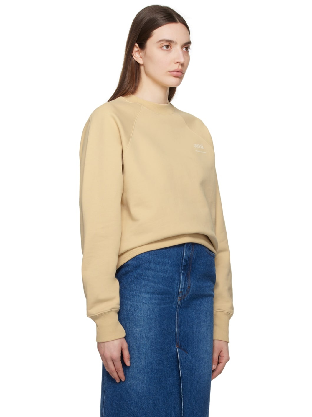 Beige Raglan Sweatshirt - 2