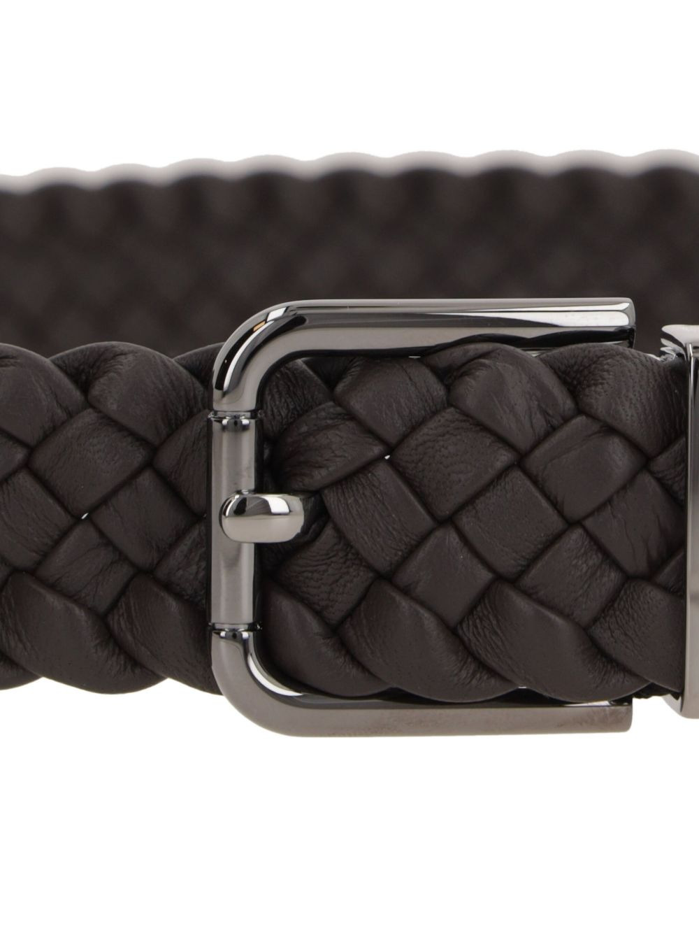 braided leather belt - 3