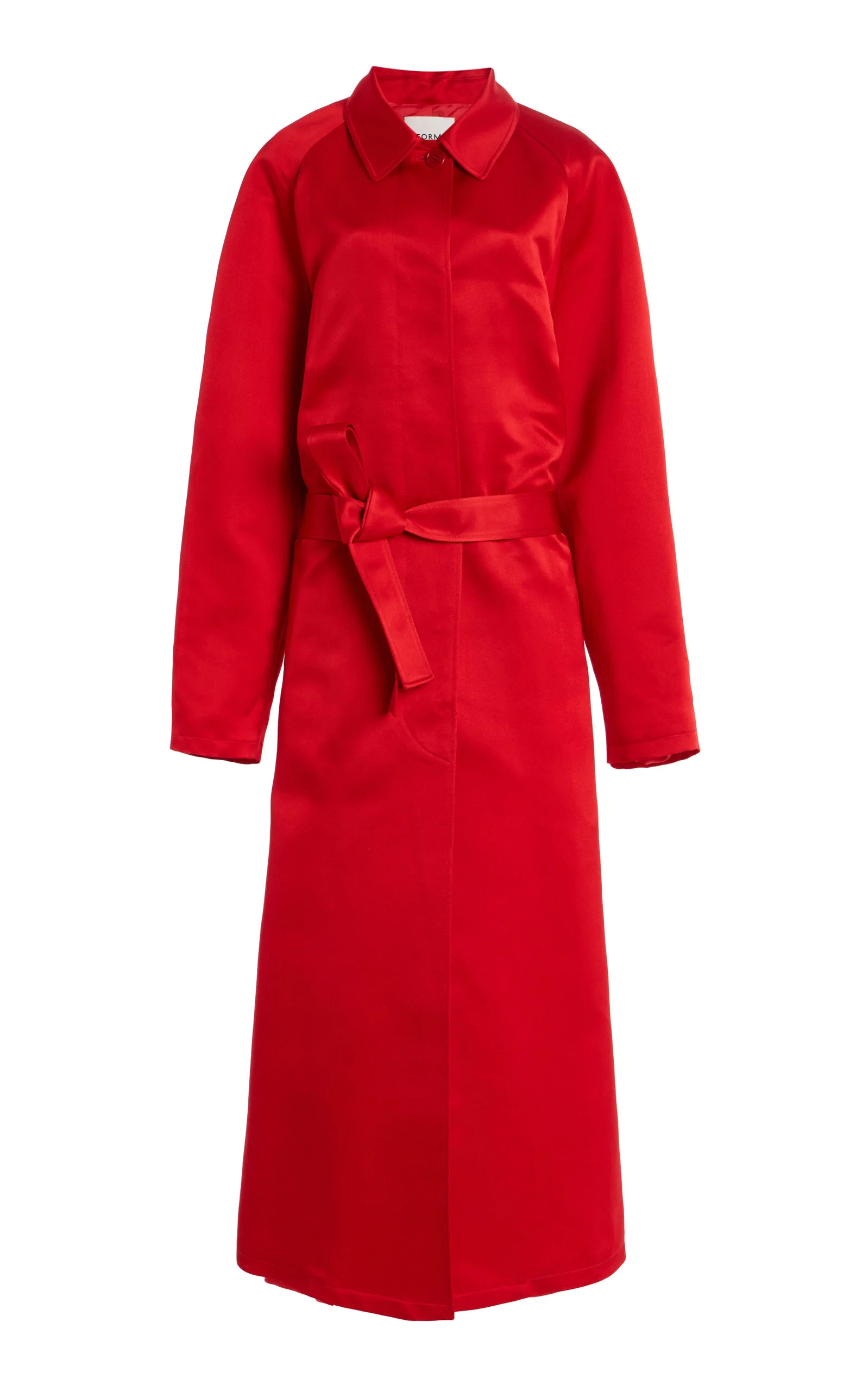 Koharu Satin Car Coat red - 1