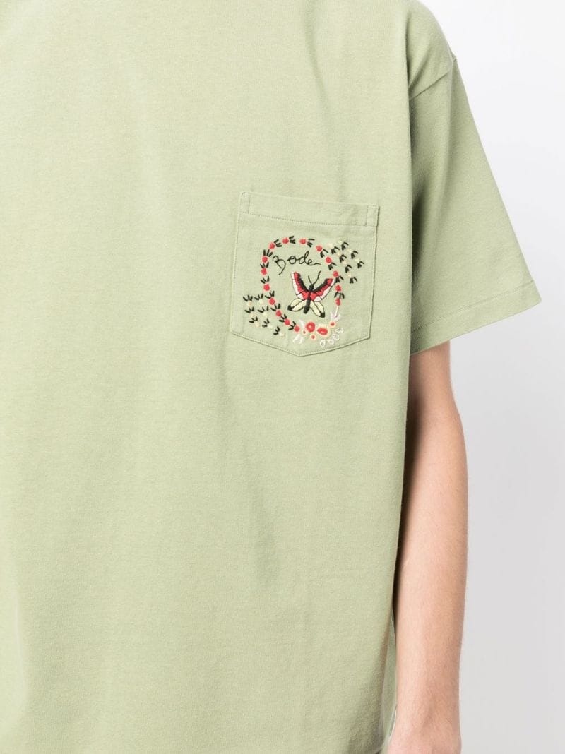 logo embroidered T-shirt - 5