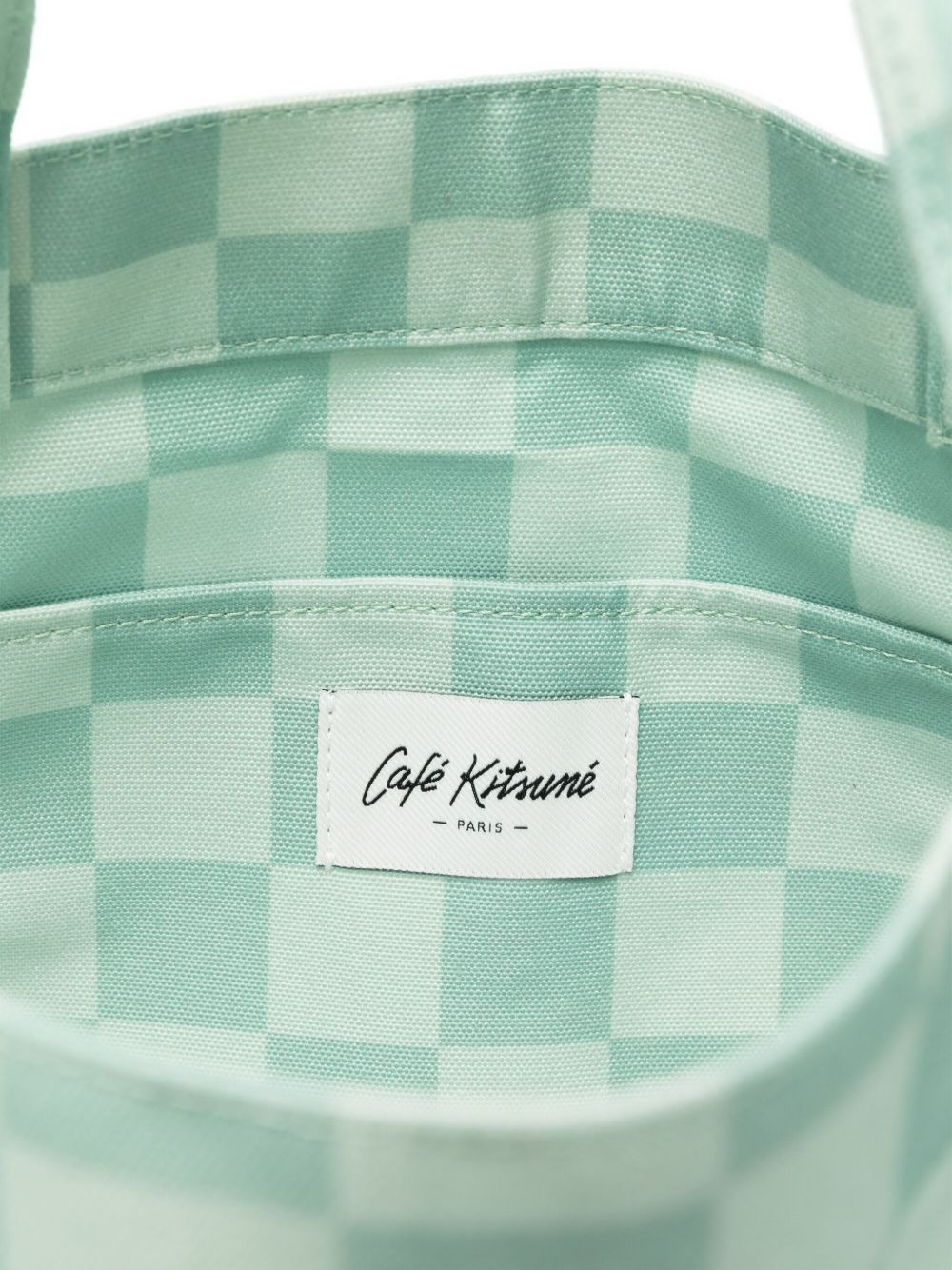 checkerboard-print tote bag - 5